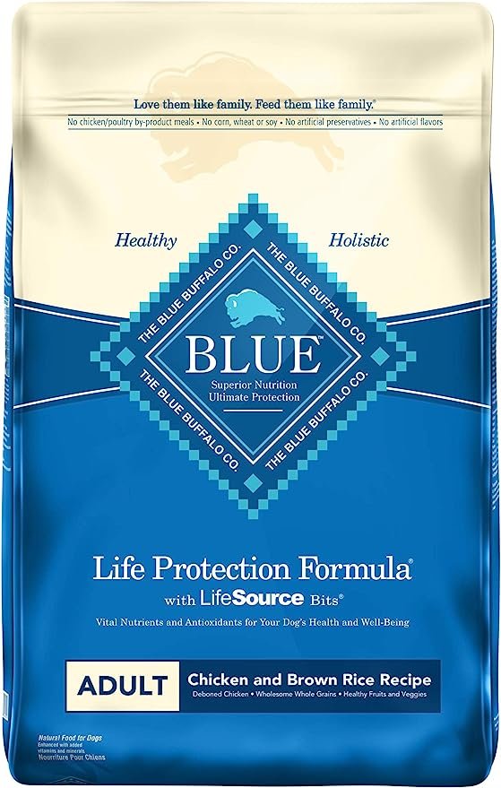 1-Blue Buffalo Life Protection Formula Natural Adult Dry Dog Food, Chicken and Brown Rice 30-lb